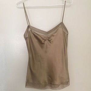MNG Suit gold silky camisole adjustable straps